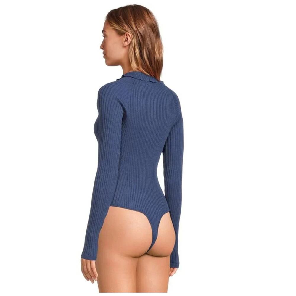 NEW FREE PEOPLE Ready For It Long Sleeve Bodysuit Size Large - Picture 3 of 13